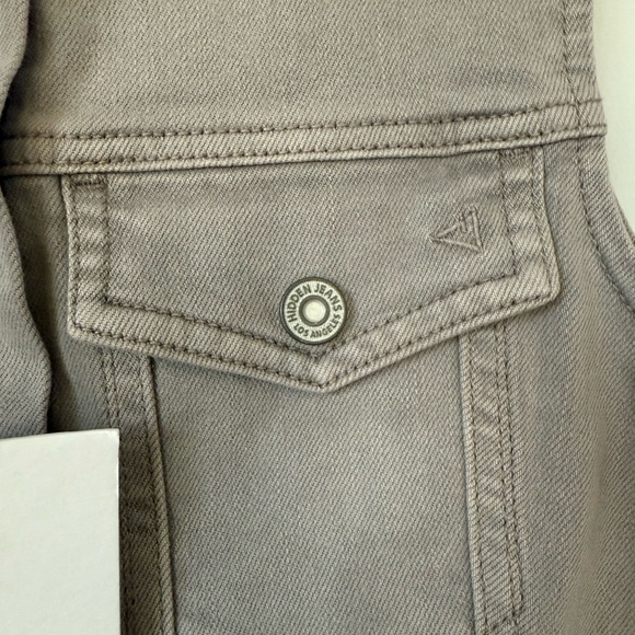 Hidden Los Angeles Cropped Denim Vest NWT Medium Gray - Picture 4 of 6